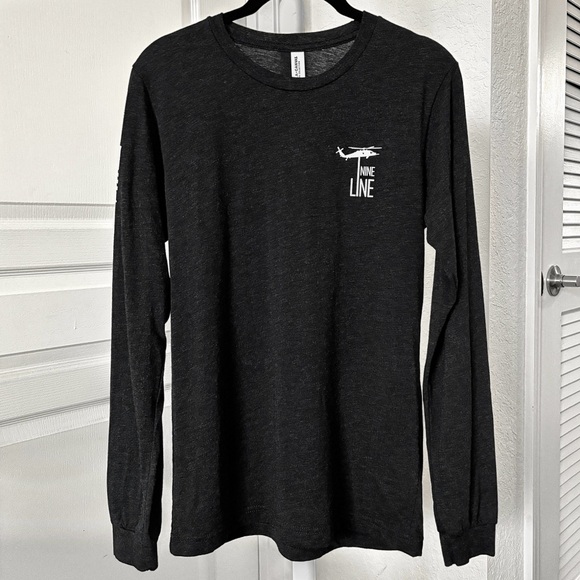 Nine Line Dropline Logo Long-Sleeve T-Shirt Black NWOT - Picture 2 of 9